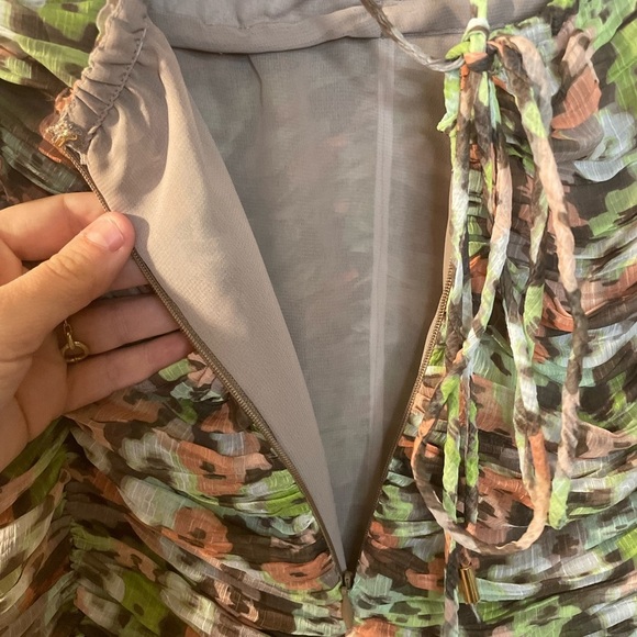 NWT Sabina Musayev Kent Mini Dress, Size Medium floral design corset - Picture 7 of 10